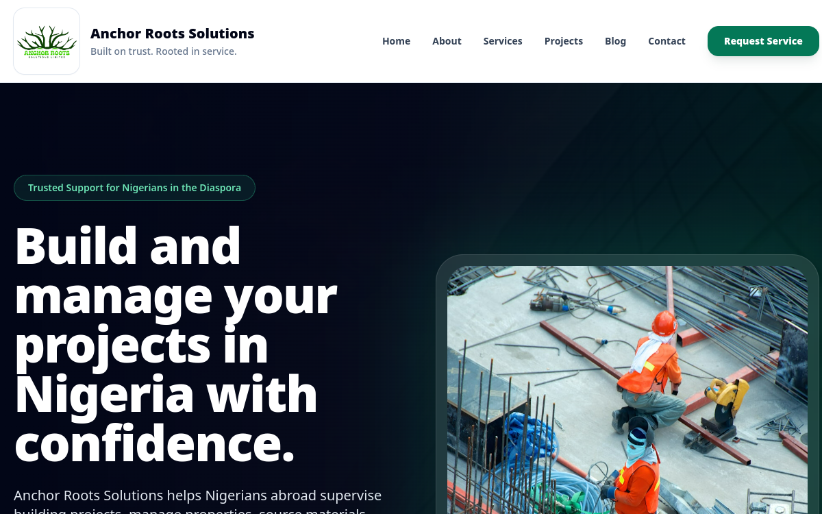 Anchor Roots website